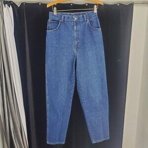 Vtg Charlies Angel Cheryl Tiegs Hi-Waist Mom Jeans sz 12 Tapered Leg Fit 27.5/29